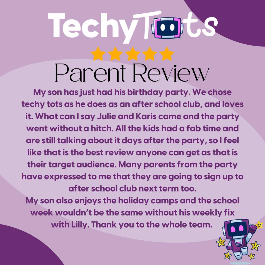 Review from parent following birthday party